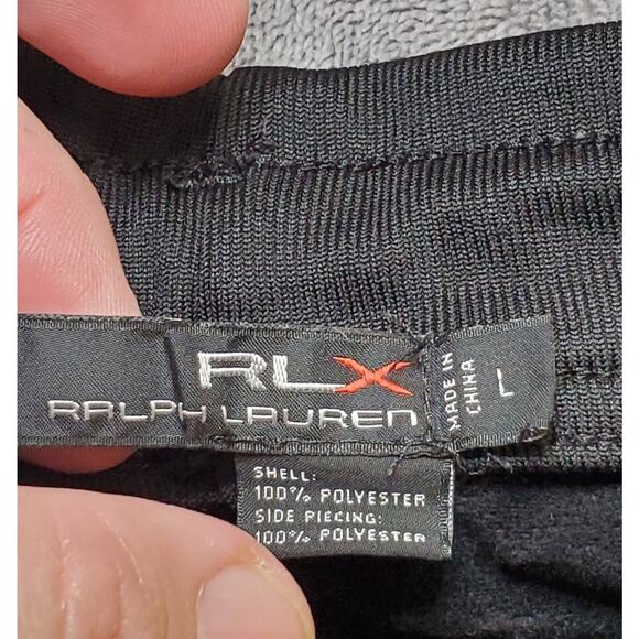 RLX Ralph Lauren Sz L Pants Mens Black Stretch Jogger Belted Tapered Golf C1-46 - Picture 6 of 9